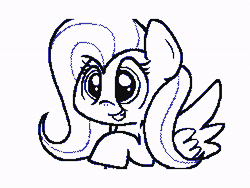 Size: 640x480 | Tagged: safe, artist:cece, fluttershy, twilight sparkle, pegasus, pony, g4, animated, black and white, bucket, female, flipnote, flipnote studio, flying, frame by frame, grayscale, humor, mare, monochrome, pixel-crisp art, pouring, soaked, sound, talking, water, webm