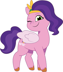 Size: 1075x1235 | Tagged: safe, artist:prixy05, pipp petals, pegasus, pony, g5, my little pony: tell your tale, adorapipp, cute, female, looking at you, mare, one eye closed, simple background, solo, transparent background, vector, wink, winking at you