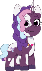 Size: 808x1368 | Tagged: safe, artist:prixy05, violette rainbow, pony, unicorn, g5, my little pony: tell your tale, female, filly, foal, mare, simple background, solo, transparent background, vector, vitiligo