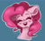 Size: 2200x2000 | Tagged: safe, artist:kindny-chan, pinkie pie, earth pony, pony, g4, bust, high res, portrait, simple background, solo