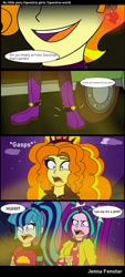 Size: 640x1419 | Tagged: safe, artist:jenna56, adagio dazzle, aria blaze, sonata dusk, human, comic:equestria world (jenna56), equestria girls, g4, 4 panel comic, allegro amoroso, comic, equestria guys, female, male, rule 63