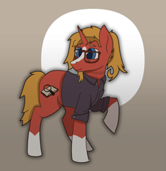 Size: 1887x1947 | Tagged: safe, artist:owslafa, derpibooru exclusive, oc, oc:triage, unicorn, fallout equestria, male, solo, stallion