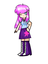 Size: 1536x2048 | Tagged: safe, twilight sparkle, oc, oc:akarik, human, equestria girls, g4, clothes, cosplay, costume, idk, simple background, white background