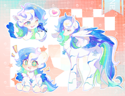 Size: 3271x2515 | Tagged: artist needed, safe, oc, oc:dashwhite, bird, pegasus, pony, blushing, body markings, high res, looking at you, multicolored hair, open mouth, rainbow hair, smiling, smiling at you, spread wings, starry eyes, wingding eyes, wings