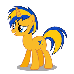 Size: 764x764 | Tagged: safe, artist:mlpfan3991, oc, oc only, oc:flare spark, pony, unicorn, g4, female, race swap, simple background, solo, transparent background