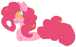 Size: 930x575 | Tagged: safe, artist:peribot, pinkie pie, earth pony, pony, g4, chest fluff, simple background, smiling, solo, white background