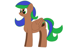 Size: 1280x896 | Tagged: safe, artist:iamaveryrealperson, oc, oc only, pegasus, pony, g4, folded wings, minecraft, ms paint, ponified, simple background, smiling, solo, standing, transparent background, wings