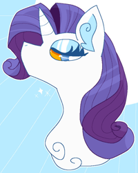 Size: 540x675 | Tagged: safe, artist:peribot, rarity, pony, unicorn, g4, bust, simple background, solo