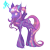 Size: 1240x1240 | Tagged: safe, artist:sainthorse, twilight sparkle, alicorn, pony, g4, fangs, redesign, simple background, solo, transparent background, twilight sparkle (alicorn)