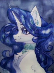 Size: 2979x4016 | Tagged: safe, artist:jsunlight, rarity, pony, unicorn, g4, solo, traditional art, watercolor painting