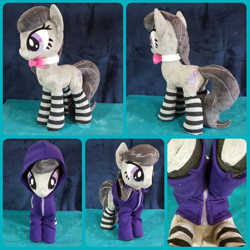 Size: 1080x1080 | Tagged: safe, artist:dawning love, octavia melody, earth pony, pony, g4, clothes, hoodie, irl, photo, plushie, socks, solo, striped socks