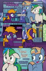 Size: 1920x2948 | Tagged: safe, artist:alexdti, oc, oc:brainstorm (alexdti), oc:purple creativity, oc:star logic, pegasus, pony, unicorn, comic:quest for friendship retold