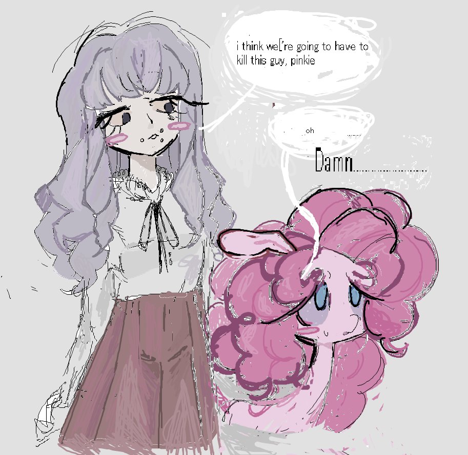 #3280036 - safe, artist:dddddaxie998839, pinkie pie, earth pony, human ...