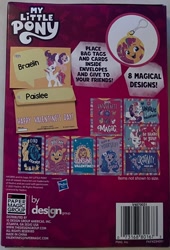 Size: 1622x2388 | Tagged: safe, hitch trailblazer, izzy moonbow, pipp petals, sunny starscout, zipp storm, earth pony, pegasus, pony, unicorn, g5, barcode, hasbro, hasbro logo, logo, mane five, mane stripe sunny, merchandise, my little pony logo, photo, picture