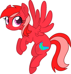 Size: 1024x1067 | Tagged: safe, artist:aidanthedrawerboi10, oc, oc only, oc:cerise blossom, pony, g4, flying, simple background, solo, transparent background