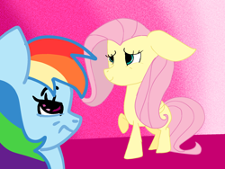 Size: 2048x1536 | Tagged: safe, fluttershy, rainbow dash, g4, cool, female, ibispaint x, lesbian, ship:flutterdash, shipping