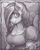 Size: 1599x1980 | Tagged: safe, artist:bantha, fluttershy, pegasus, anthro, g4, breasts, bust, busty fluttershy, female, grayscale, monochrome, portrait, smiling, solo, stupid sexy fluttershy