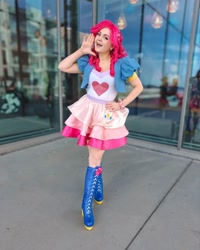 Size: 1080x1350 | Tagged: safe, kotobukiya, pinkie pie, human, g4, clothes, cosplay, costume, irl, irl human, kotobukiya pinkie pie, photo, solo