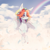 Size: 4500x4500 | Tagged: safe, artist:iheyyasyfox, rainbow dash, pegasus, pony, g4, absurd resolution, band-aid, band-aid on nose, bandage, chest fluff, cloud, crossed hooves, female, lidded eyes, looking down, lying down, lying on a cloud, mare, on a cloud, prone, rainbow