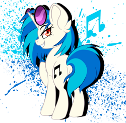 Size: 900x878 | Tagged: safe, alternate version, artist:yourpennypal, dj pon-3, vinyl scratch, pony, unicorn, g4, big ears, butt, ear fluff, featureless crotch, female, grin, lidded eyes, looking at you, looking back, looking back at you, mare, plot, raised hoof, rear view, smiling, smiling at you, solo, wrong eye color