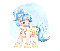 Size: 4601x3937 | Tagged: safe, artist:anonymous, oc, oc only, oc:heavy halbard, pony, /mlp/, /ss/, card, female, guardsmare, mare, royal guard, simple background, solo, traditional art, white background