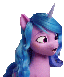 Size: 250x300 | Tagged: safe, edit, edited screencap, screencap, izzy moonbow, pony, unicorn, g5, my little pony: a new generation, spoiler:g5, spoiler:my little pony: a new generation, animated, background removed, cute, happy, izzybetes, simple background