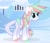 Size: 1258x1080 | Tagged: safe, artist:cstrawberrymilk, oc, oc:sugar blitz, pegasus, pony, g4, female, flower, flower in hair, mare, solo