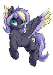 Size: 2894x4093 | Tagged: safe, artist:qwq2233, oc, oc only, oc:moonlit flower, pegasus, pony, simple background, solo, white background, wings