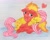 Size: 2919x2360 | Tagged: safe, artist:dhm, fluttershy, oc, oc:flame fireblast, pony, g4, abstract background, blushing, colored pencil drawing, cute, eyes closed, female, hug, hug from behind, lidded eyes, lying down, male, pen drawing, straight, traditional art, waifu