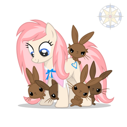 Size: 2000x2000 | Tagged: safe, artist:r4hucksake, oc, oc only, oc:azure heart, earth pony, pony, rabbit, animal, female, mare, simple background, solo, transparent background