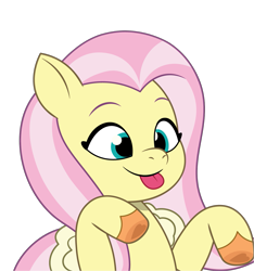 Size: 1351x1441 | Tagged: safe, artist:prixy05, fluttershy, pegasus, pony, g4, g5, maretime bay day 2.0, my little pony: tell your tale, spoiler:g5, spoiler:my little pony: tell your tale, spoiler:tyts01e11, :p, character swap, colored eyebrows, colored hooves, cross-eyed, cute, female, g4 to g5, generation leap, half body, hoof heart, mare, scene interpretation, shyabetes, simple background, smiling, solo, tell your tale accurate, tongue out, transparent background, underhoof, vector