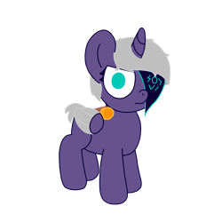 Size: 2500x2500 | Tagged: safe, artist:theunidentifiedchangeling, oc, oc only, oc:wella, alicorn, pony, 2024 community collab, derpibooru community collaboration, bandana, clone, dagger, female, filly, foal, one eye covered, serious, serious face, simple background, solo, transparent background, weapon