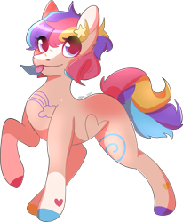 Size: 1843x2232 | Tagged: safe, artist:phreia, oc, oc only, earth pony, pony, female, simple background, smiling, solo, tongueo ut, transparent background