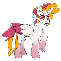 Size: 3072x3072 | Tagged: safe, artist:wojtek-ツ, derpibooru exclusive, oc, oc only, oc:opalescent, pegasus, pony, 2024 community collab, derpibooru community collaboration, adorable face, colored wings, cute, female, freckles, looking at you, mare, multicolored wings, open mouth, raised hoof, simple background, smiling, solo, transparent background, wings