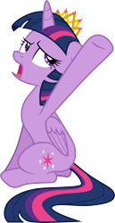 Size: 3000x5826 | Tagged: safe, artist:cloudy glow, twilight sparkle, alicorn, pony, g4, .ai available, crown, female, jewelry, mare, regalia, simple background, singing, solo, transparent background, twilight sparkle (alicorn), vector, you'll play your part