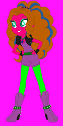 Size: 260x522 | Tagged: safe, artist:hugo150pro, adagio dazzle, oc, equestria girls, g4, adagio dazzle's boots, adagio dazzle's clothes, boots, clothes, clothes swap, denim, equestria girls-ified, jacket, jeans, pants, recolor, shirt, shoes, simple background, solo