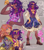 Size: 2048x2326 | Tagged: safe, artist:pumqinjun, applejack, fluttershy, rainbow dash, twilight sparkle, altmer, bosmer, dunmer, elf, human, orc, g4, clothes, dark skin, dress, drink, drinking, elf ears, female, gray background, humanized, jewelry, light skin, potion, simple background, skyrim, text, the elder scrolls, tiara, trio focus