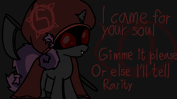 Size: 1280x720 | Tagged: safe, sweetie belle, pony, mentally advanced series, g4, cute, female, filly, foal, grim reaper, scythe, thrackerzod