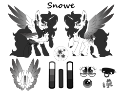 Size: 8000x6000 | Tagged: safe, artist:crazysketch101, oc, oc only, oc:snowe, pegasus, pony, chest fluff, clothes, collar, glasses, simple background, socks, solo, transparent background