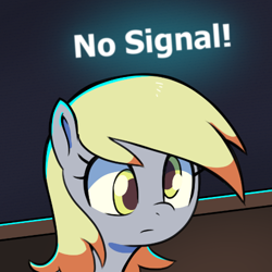 Size: 500x500 | Tagged: safe, artist:talimingi, derpy hooves, pegasus, pony, g4, :|, bust, female, mare, solo