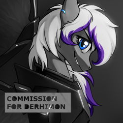 Size: 3000x3000 | Tagged: safe, artist:khitar, pegasus, pony, bust, commission, portrait