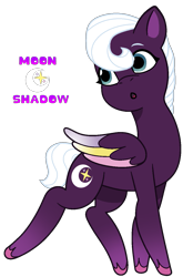 Size: 873x1324 | Tagged: safe, artist:hate-love12, moon shadow, pegasus, pony, g2, g5, my little pony: tell your tale, base used, colored wings, g2 to g5, generation leap, multicolored wings, simple background, solo, transparent background, wings