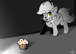 Size: 3035x2150 | Tagged: safe, derpy hooves, pegasus, g4, cute, food, muffin, simple background, solo