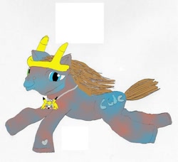 Size: 888x811 | Tagged: safe, artist:chris chan, oc, oc only, oc:cheroki-chan, pony, g3, 1000 hours in ms paint, crappy art, heterochromia, solo, sonichu