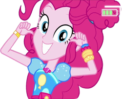 Size: 3103x2520 | Tagged: safe, edit, edited screencap, editor:homersimpson1983, screencap, pinkie pie, human, equestria girls, g4, background removed, female, not a vector, simple background, solo, transparent background