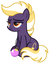 Size: 4717x5950 | Tagged: safe, artist:estories, oc, oc only, oc:wildheart, earth pony, pony, g4, absurd resolution, bandaid, christmas ball, female, mare, simple background, sitting, solo, transparent background, vector