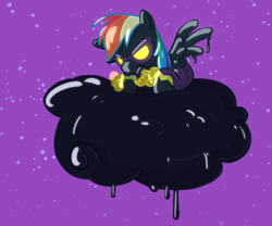 Size: 461x384 | Tagged: safe, edit, edited screencap, editor:anonymous, screencap, rainbow dash, pegasus, pony, g4, luna eclipsed, season 2, /mlp/ latex requests, bondage, clothes, cloud, costume, cropped, dripping, encasement, female, gas, gas mask, latex, latex cloud, latex suit, liquid latex, lying down, lying on a cloud, mare, mask, night, night sky, on a cloud, png, rubber drone, shadowbolt dash, shadowbolt drone, shadowbolts, shadowbolts costume, sky, solo, spread wings, wings