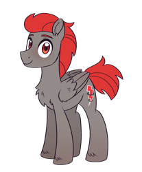 Size: 1311x1586 | Tagged: safe, artist:skysorbett, oc, oc only, oc:fordik, pegasus, pony, 2024 community collab, derpibooru community collaboration, chest fluff, folded wings, looking at you, male, pegasus oc, simple background, solo, stallion, transparent background, wings