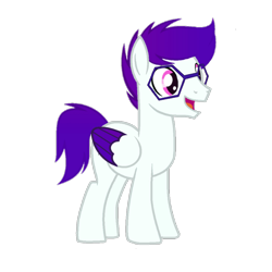 Size: 1116x1116 | Tagged: safe, artist:ramixe dash, oc, oc only, oc:lightning stars, pegasus, pony, g4, g5, g5 to g4, generation leap, glasses, male, simple background, solo, stallion, transparent background