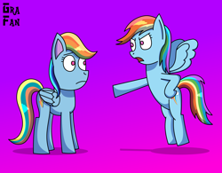 Size: 2500x1945 | Tagged: safe, artist:gradiusfanatic, rainbow dash, pegasus, g4, angry, crossover, female, gradient background, mad (tv series), mad magazine, rainbow dash and bernstein